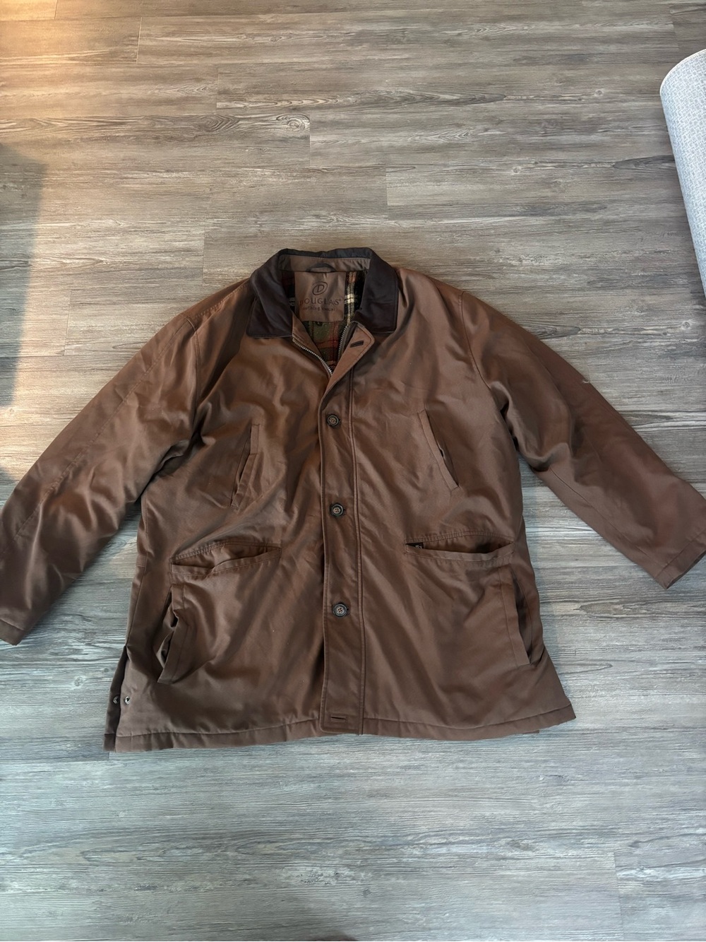 Men's Brown Field Jacket with Button Front